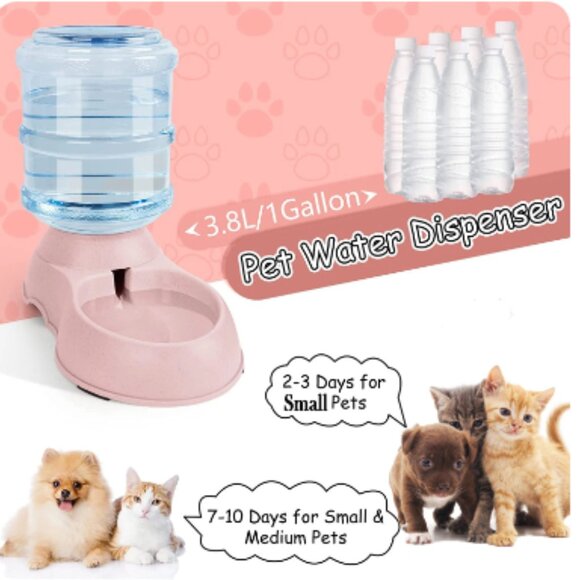 Automatic Water Dispenser Large Capacity Pet Feeder Small Dog Food Bowl Cat Feed - Picture 3 of 6